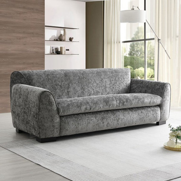 Karl Light Gray Contemporary Chenille Fabric Sofa