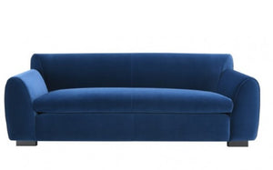 Karl Royal Blue Contemporary Chenille Fabric Sofa Style