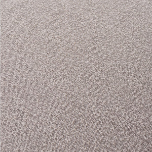Kilmer Gray Fabric Curved Modern Sectional Sofa A close-up texture shot of a woven fabric with a heathered, speckled pattern in light gray and beige.
