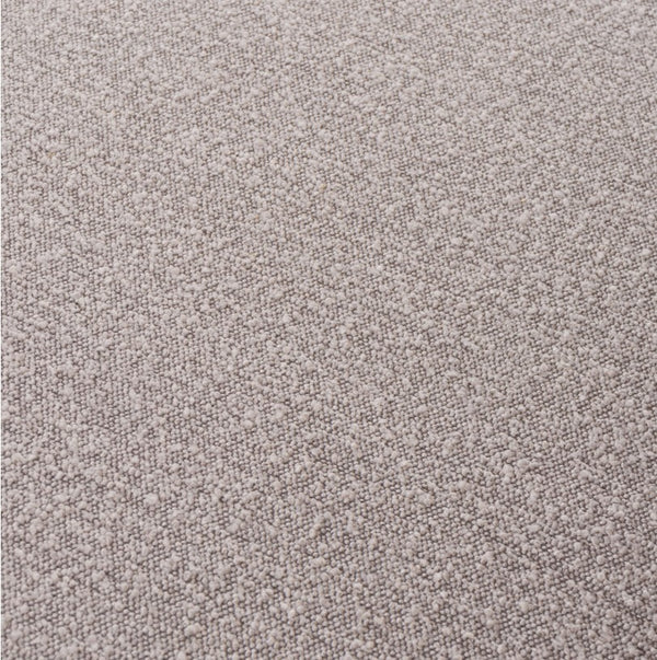Kilmer Gray Fabric Curved Modern Sectional Sofa A close-up texture shot of a woven fabric with a heathered, speckled pattern in light gray and beige.