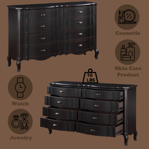 Lesley Dark Brown Dresser Info
