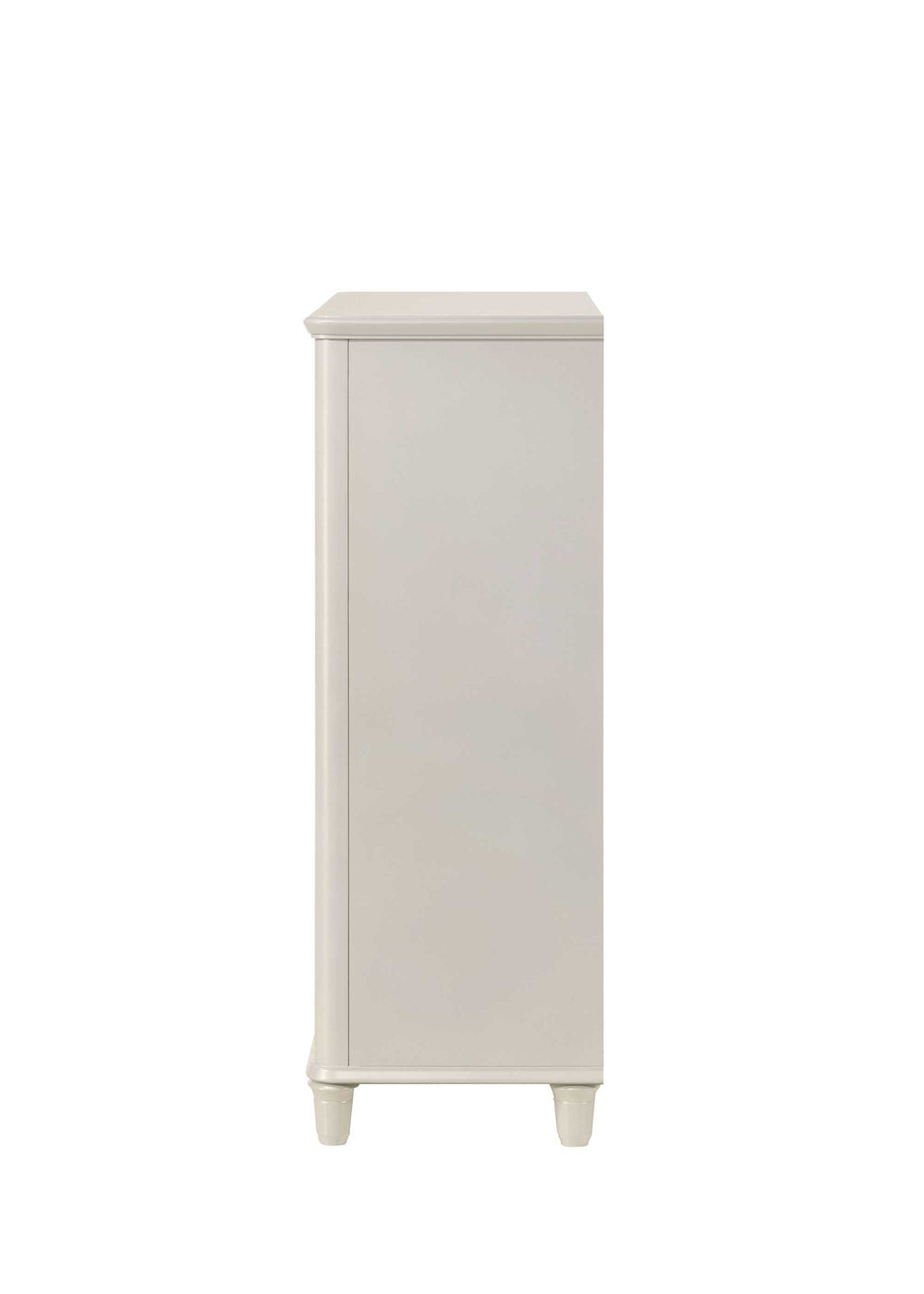 Liberia Modern Bedroom Chest Collection White dresser with multiple drawers on a white background