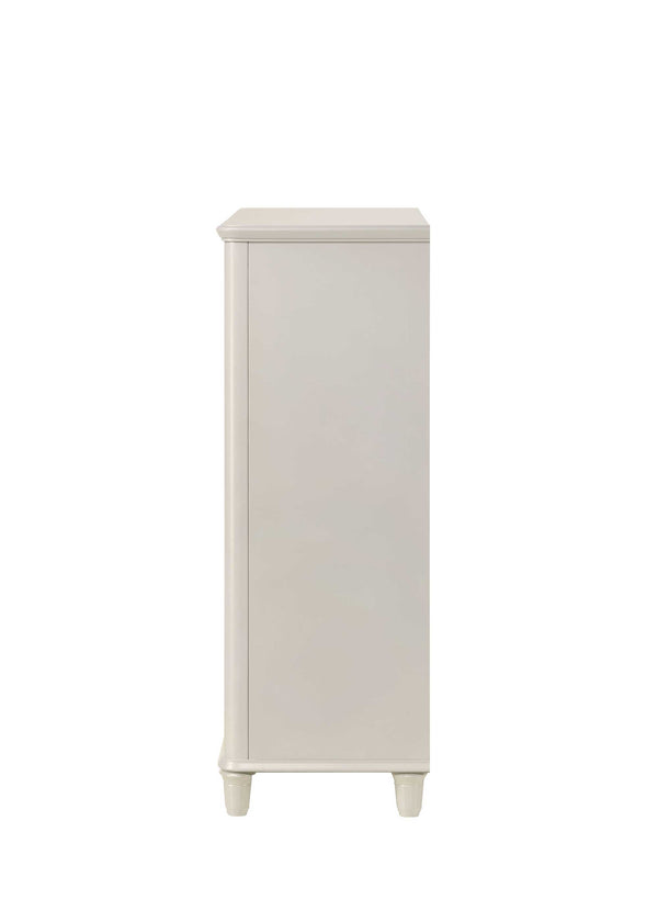 Liberia Modern Bedroom Chest Collection White cabinet on a white background