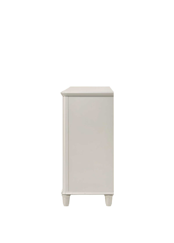 Liberia Modern Bedroom Dresser Collection White cabinet on a white background