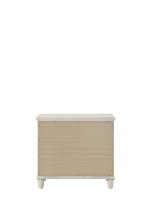 Beige storage box with white lid on a white background