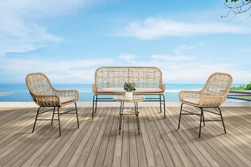 Likeshore 4PC Natural Conventional Patio Set