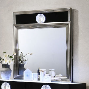 Lisza Modern Charcoal Gray LED Light Mirror