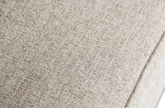 Logan loveseat in taupe chenille fabric with pillows