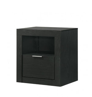 Maltari Contemporary Engineered Wood Black Finish Nightstand