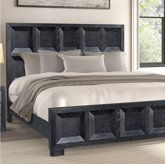 Montague Cross Modern Classic Weathered Black Bed