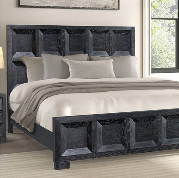 Montague Cross Modern Classic Weathered Black Bed Corner