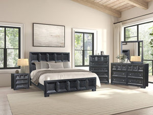 Montague Cross Modern Classic Weathered Black Nightstand Set