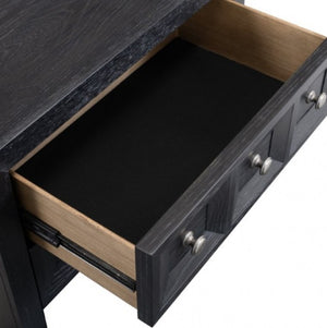 Montague Cross Modern Classic Weathered Black Nightstand Drawer