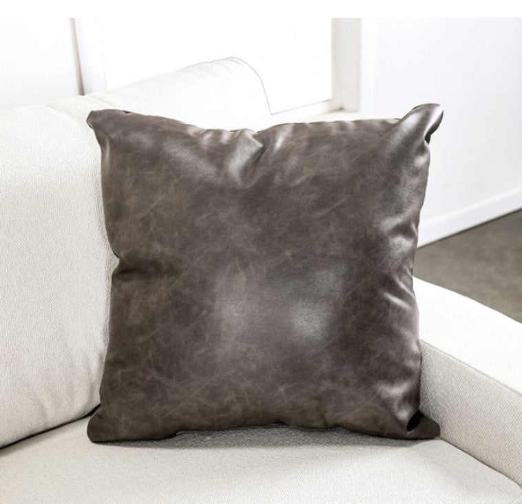 Nareen White Fabric Sectional Sofa with Multicolor Pillows