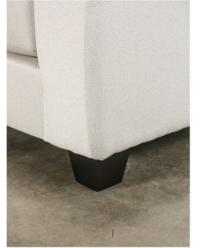Nareen White Fabric Sectional Sofa with Multicolor Pillows Leg
