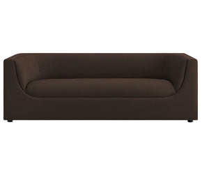 Natalia Chocolate Brown Velvet Fabric Sofa Brown sofa on a white background