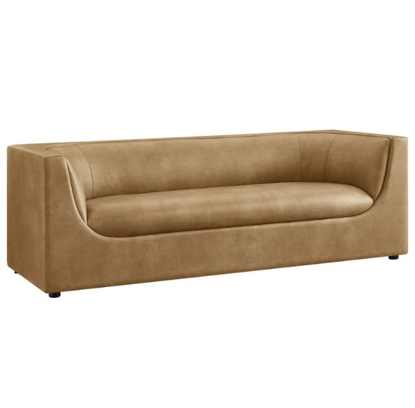 Beige sofa on a white background