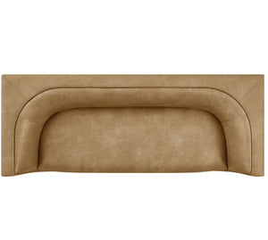 Natalia Toast Premium Vegan Leather Sofa Brown leather wallet on a white background