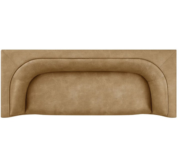 Natalia Toast Premium Vegan Leather Sofa Brown leather wallet on a white background