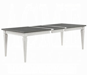 Black rectangular table on a white background