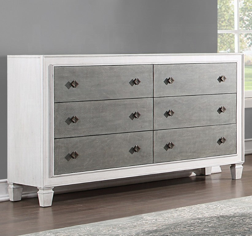 Natasha Two Tone Light Gray Dresser