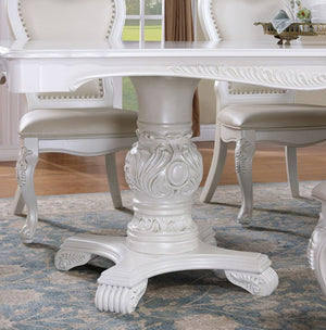 Nazalina 7pc expendable table set leg style in white