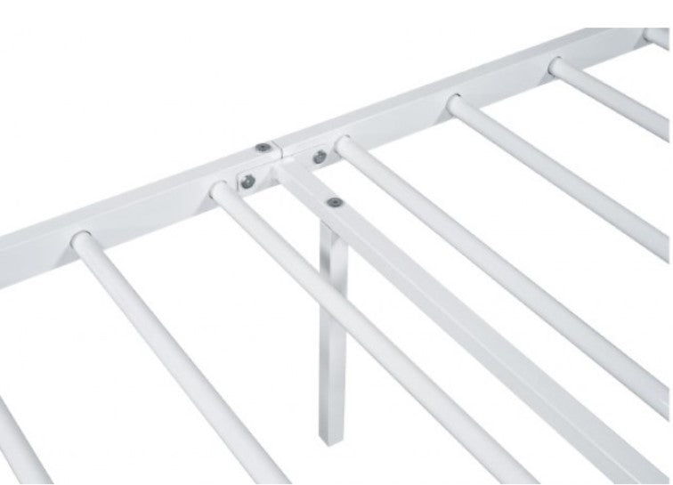 Nikoil Full Metal Bed White Finish