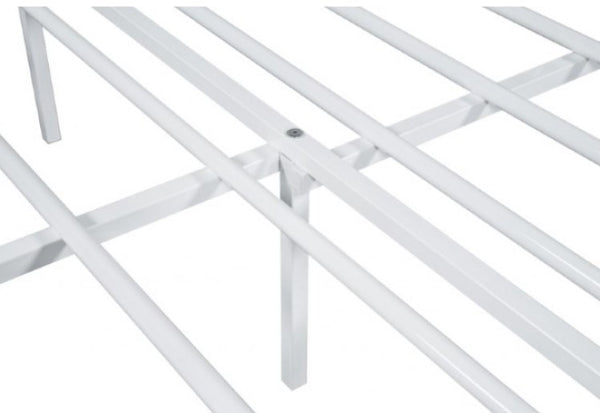 Nikoil Full Metal Bed White Finish Connection