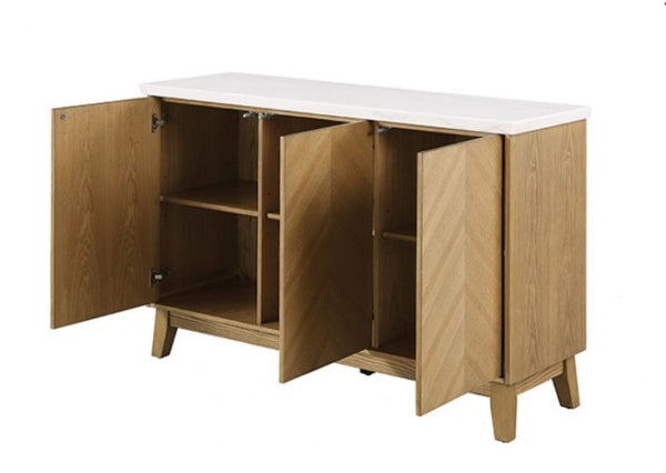 Nolan Genuine Marble Top Dining Server Drawer