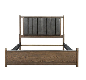 Nutone Vertically Channeled Modern Bed Frame