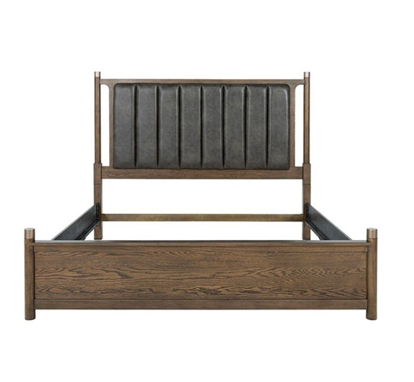 Nutone Vertically Channeled Modern Bed Frame