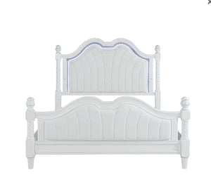 Octavia Victorian Style Pearl White Bed Frame