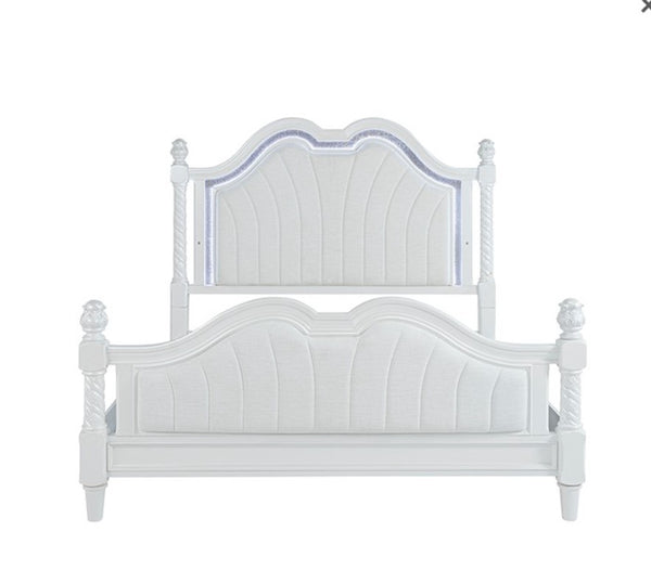 Octavia Victorian Style Pearl White Bed Frame