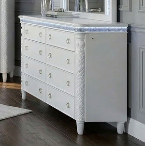 Octavia Victorian Style Pearl White Dresser