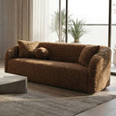 Oribel Contemporary Brown Curved Sofa