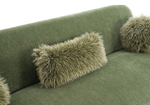 Owan Fabric Sofa With Pocket Coil Seating – Olive Green