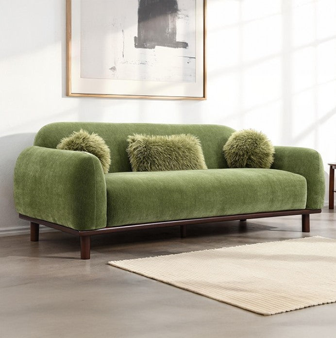 Owan Fabric Sofa With Pocket Coil Seating – Olive Green