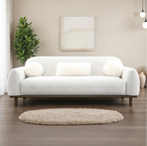 Owan Fabric Sofa With Pocket Coil Seating – Oat