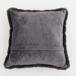 Patricia Accent Pillow Charcoal Polyester Back