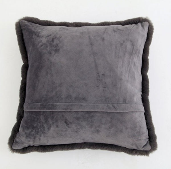 Patricia Accent Pillow Charcoal Polyester Back
