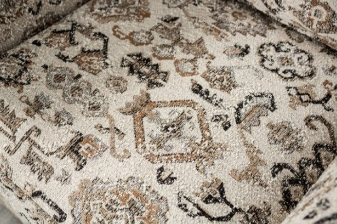 Peggie Polyester Taupe Fabric Upholstered Chair