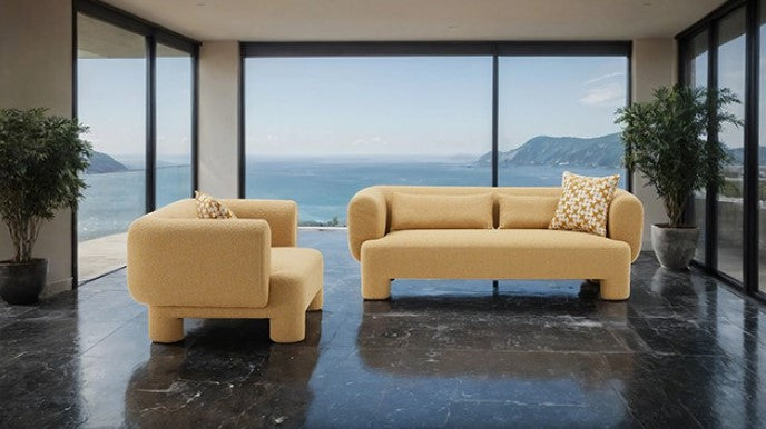 Phillip Modern Tight Seat Sofa with Pillows