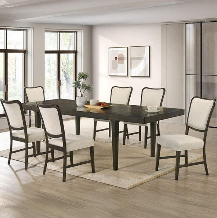 Quin Espresso Extendable Rectangular Dining Table