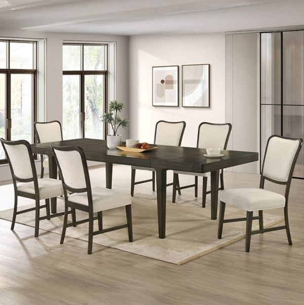 Quin Espresso Extendable Rectangular Dining Table