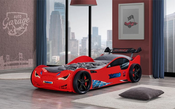 Ronny High Gloss Race Car Bed Style

