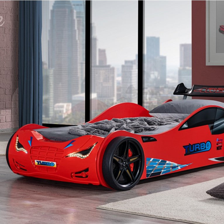 Ronny High Gloss Race Car Bed