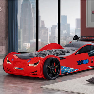 Ronny High Gloss Race Car Bed