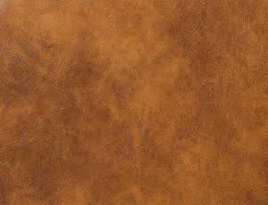 Rowan-LED-PU-Leather-Power-Motion-Reclining-Sectional-Sofa A close-up of textured brown leather material with a warm tan-to-cognac tone and visible grain.