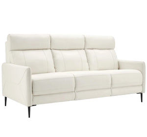 Rudy Comfortable Quality Leather Sofa in White Style