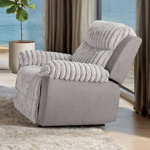 Salley Brown Fabric Two Tone Recliner Chair